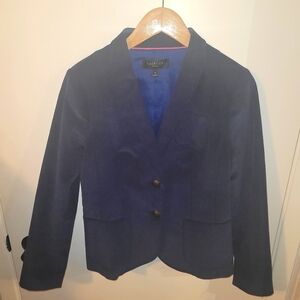 Talbots Classic Dark Blue Corduroy Blazer